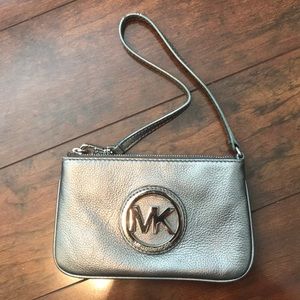 Silver Michael Kors Wristlet